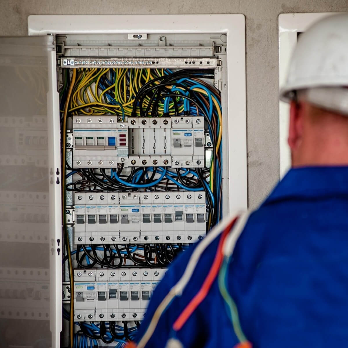 Project Our electrician working at site location