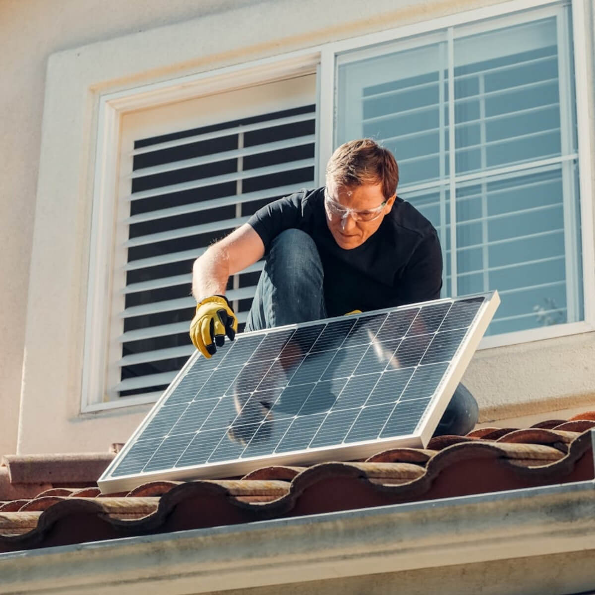 Project solar panels installation